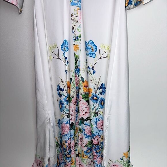 White Floral Maxi Dress - Picture 15 of 16
